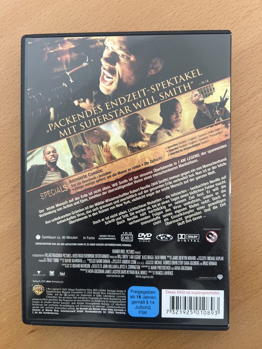 Tutti i DVDs: I Am Legend DVD - Will Smith Actionfilm – Usato da windisch venduto da meisterkingremo 1