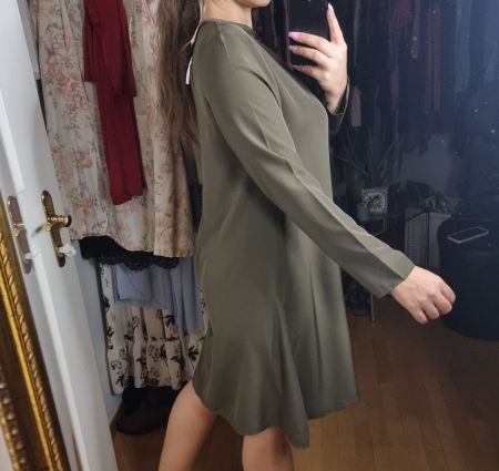 Schickes kleid, Khaki, Gr. 38/40