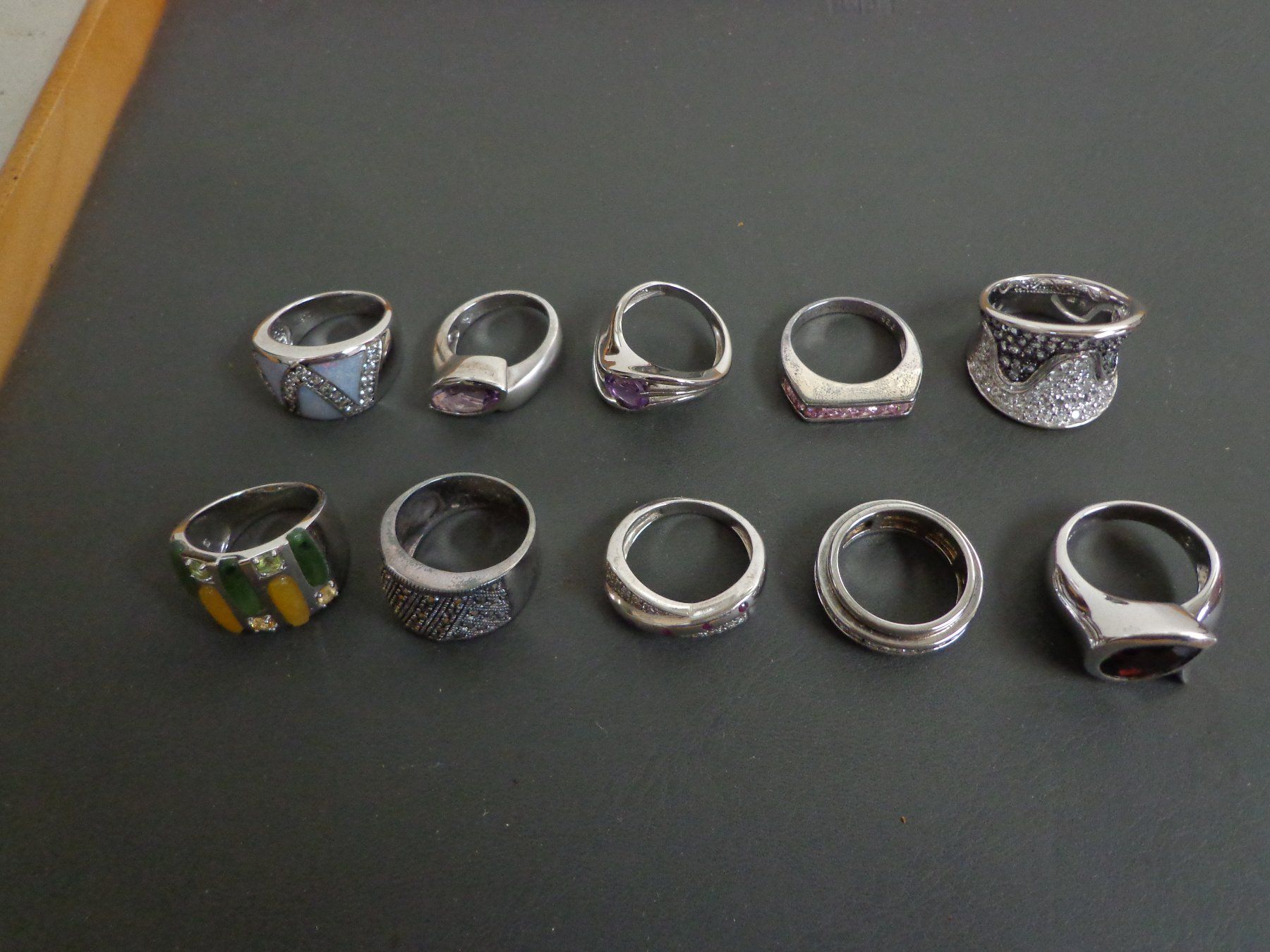 Bagues: 10 Stk. 925er Silber Fingerringe ab 1.- – D'occasion à Zofingen par goezi