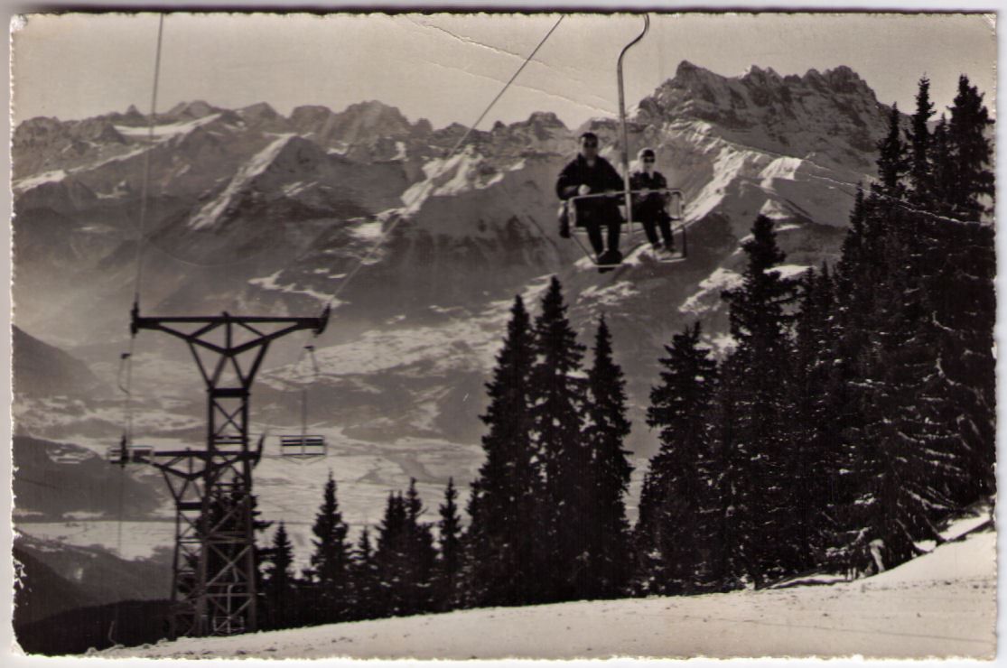 Ansichtskarten: Leysin - Télésiège de Solacyre – Gebraucht aus Binningen von Mountainrider