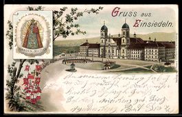 Litho Einsiedeln, Gnaden-Mutter, Festzug