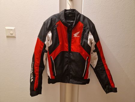 Honda Motorradjacke Gr. L, Rot/Schwarz/Weiss mit Innenfutter