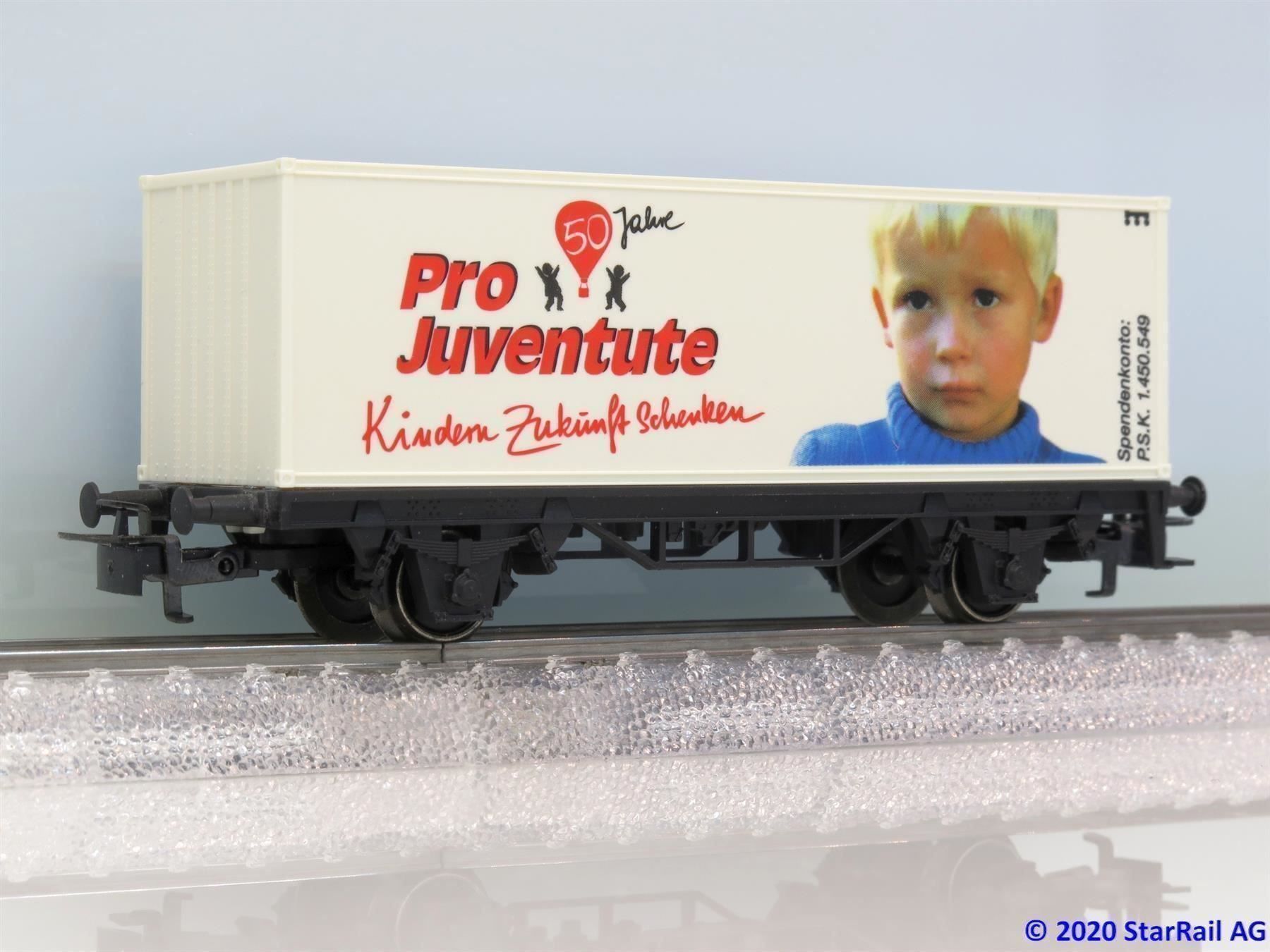 Märklin Modellini di ferrovie: Märklin 4482.019 Containerwagen DB Pro Juventute Ep. IV – Nuovo e nell'imballaggio originale da Ennetbaden venduto da StarTrain 5
