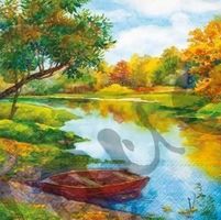 Serviette whatercolor river (1527) 2Stk.