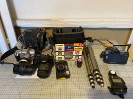 Various Photography Equipment (Analog, Digital, Film Stock)
