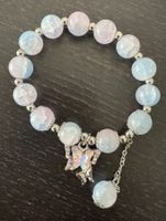 Perlenarmband Schmetterling, rosa, blau, Butterfly, Armband