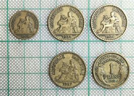 5 alte Münzen (Frankreich)