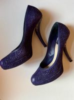 Christian Dior Purple Lace Platform Stiletto Pumps (size 38)