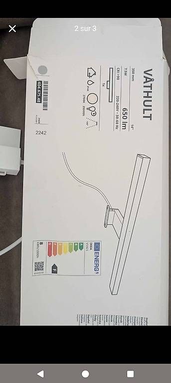 Ikea Lampes: 2 Lampes Ikea pour miroir – D'occasion à Châtel-St-Denis par ann_r7j9 1
