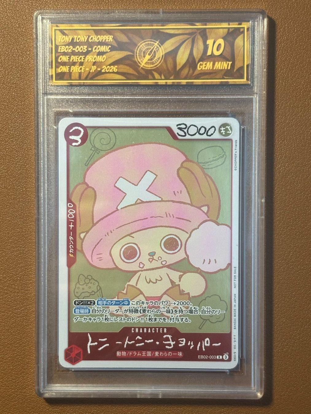 Bandai Carte collezionabili: Tony Tony Chopper EB02-003 Comic - SG 10 - Gem Mint - JP – Nuovo (secondo la descrizione) da Chêne-Bougeries venduto da Auction-Genevensis