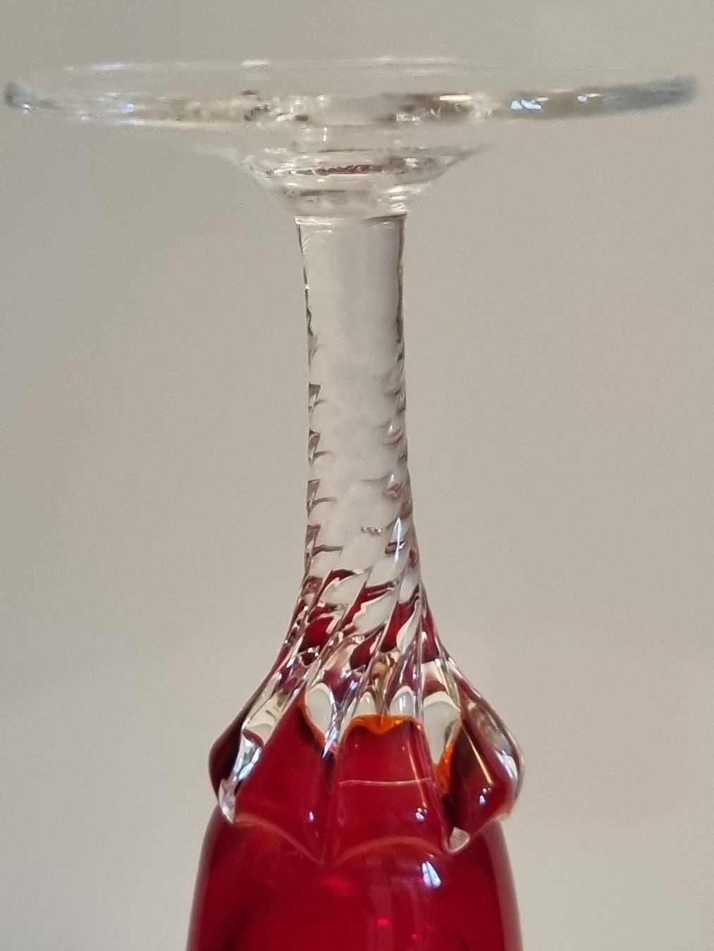 Murano Bicchieri: Murano-Style Glas, rot, Handarbeit, Kunstglas – Usato da Scharnachtal venduto da devin03 2