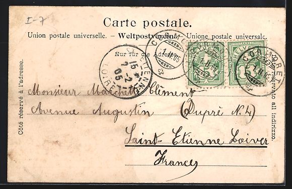 Cartoline postali: AK Cormoret, Ortsansicht, 1905 – Usato da Berlin venduto da bartko-reher 1