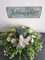 🌞Tischdeko Kranz mit Kerze Lieblingsplatz kein giessen