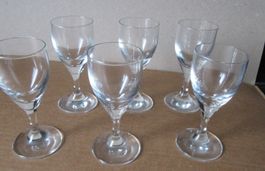 6 Sherry Gläser / Likörgläser, Kristall, Vintage, Top!