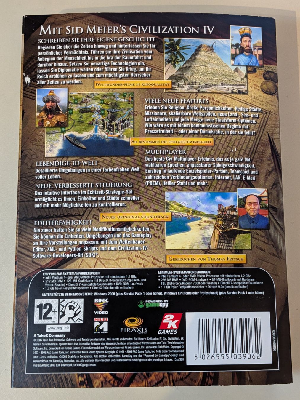 Spiele: Sid Meier's Civilization IV - Big Box mit Handbuch [PC/DVD] – Gebraucht aus Port von gecotom 1