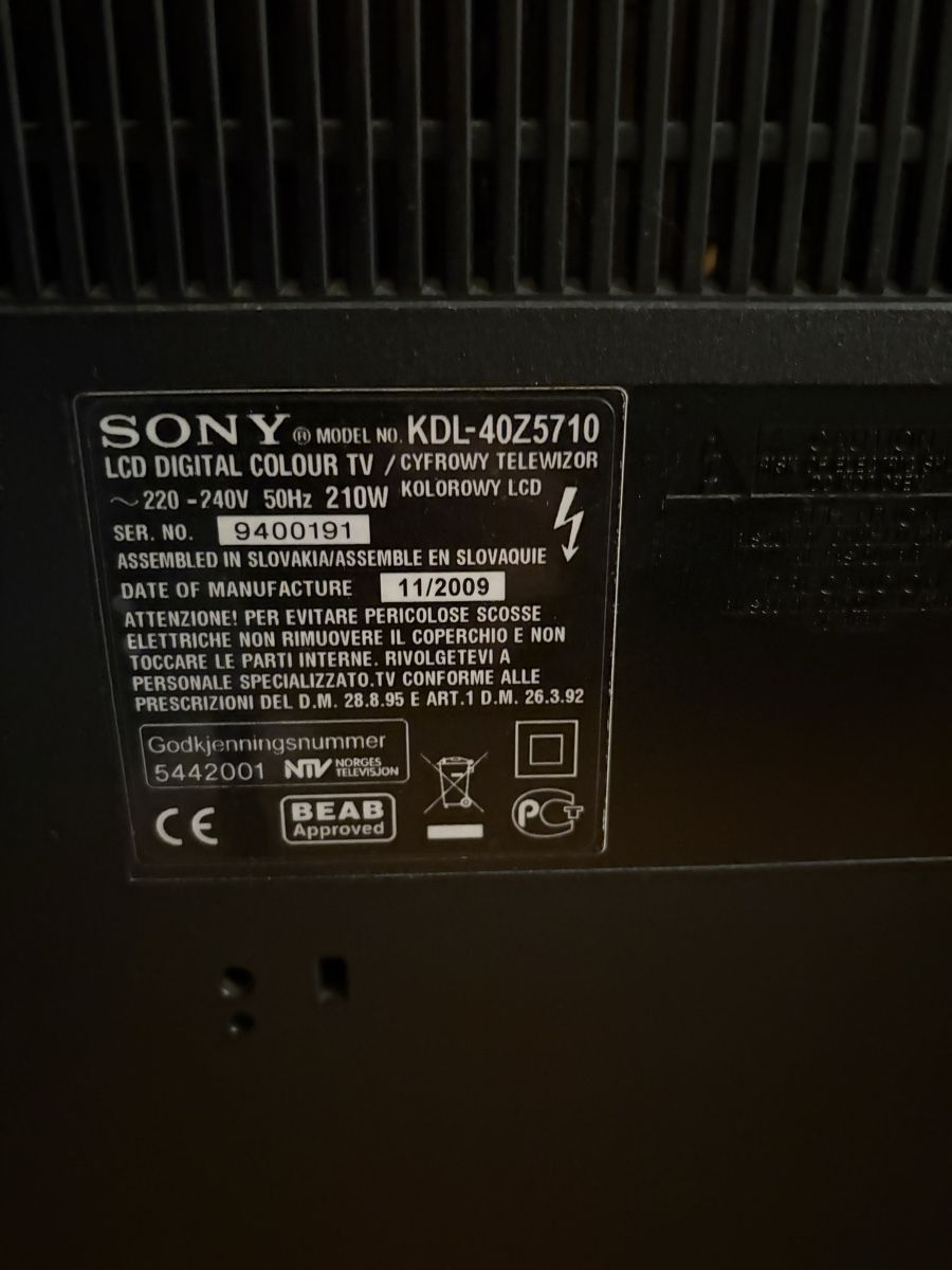 Televisori: Sony Bravia KDL-40Z5710 – Usato da Zug venduto da joepg 2