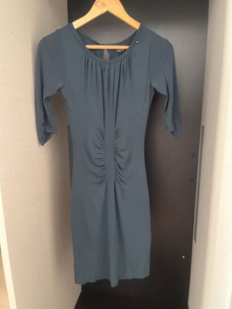 KOCCA Kleid XS – Made in Italy – Petrolblau / elegant