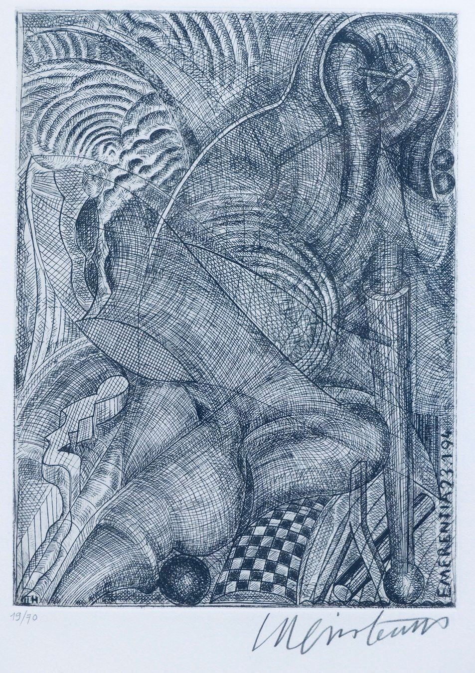 Grafica & Litografie: Bernhard Luginbühl, Radierung – Usato da Einsiedeln venduto da artgallery59 2