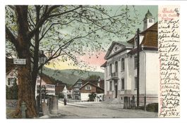Buchs (SG) Rheintal - Dorfpartie mit Rathaus - 1905
