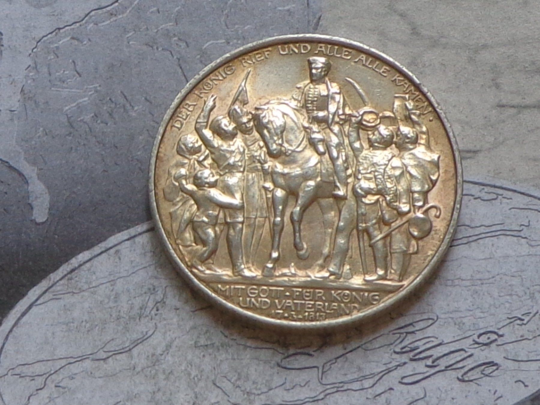 Alle Münzen: Royaume Prusse 2 Marks1913 - Wilhelm II - déclaration guerre – Gebraucht aus Pully von UCA01 1