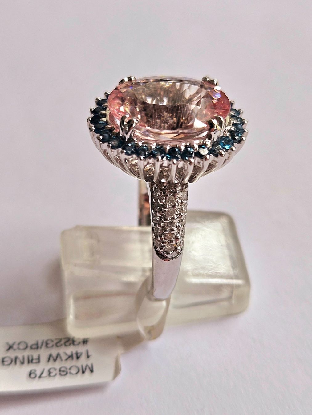 Anelli: Morganit mit blauen Diamanten Fingerring – Nuovo (secondo la descrizione) da Zürich venduto da Benedikt21 8