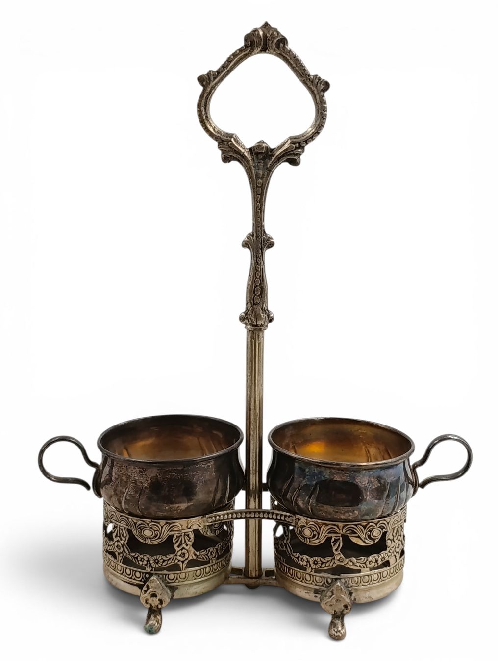 Statuette: Versilbertes Menage-Set – Usato da Hochfelden venduto da Historium