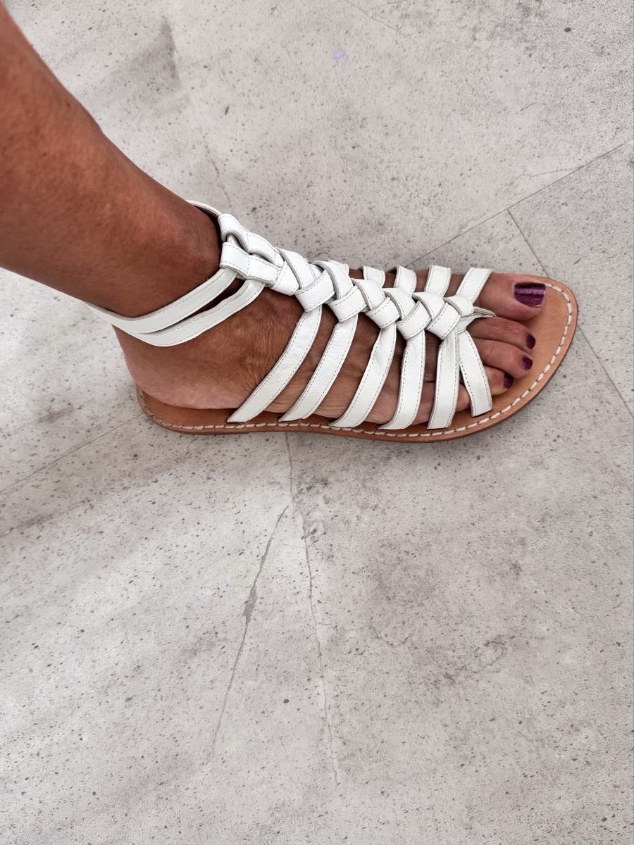 Scarpe da donna: Sandali pelle bianchi gr.40 – Nuovo (secondo la descrizione) da Samedan venduto da lau_q8yh 6
