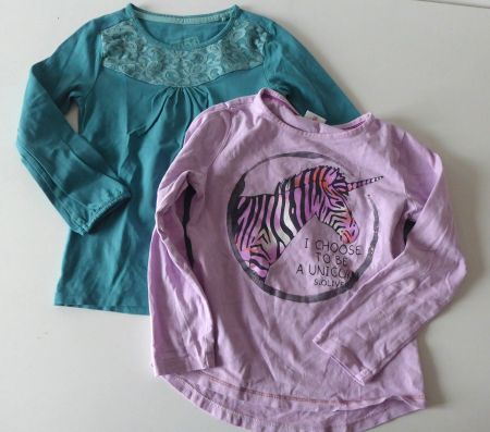 2 Mädchen Langarmshirts Gr. 116/ 122       S.OLIVER - KIDS