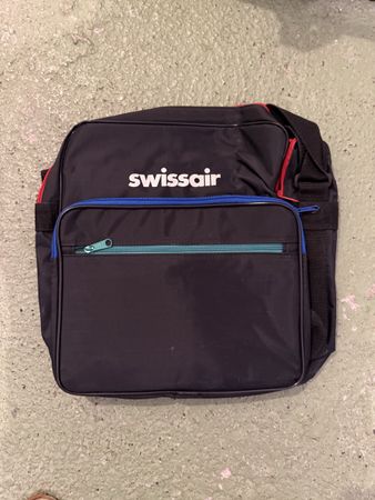 Vintage Swissair Shoulder Bag - Stylish Travel Accessory
