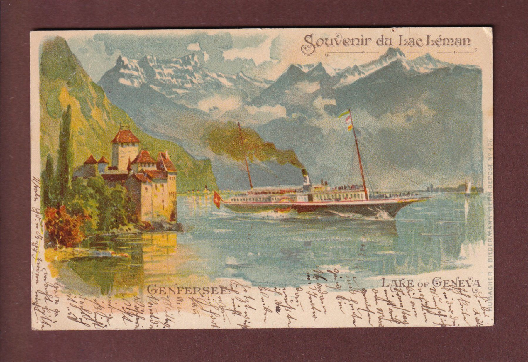 Cartes postales: Château de CHILLON - Bateau CGN - 1901 – D'occasion à Pully par nicecards