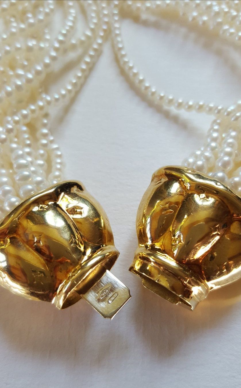 Catenine: Perlen Collier Mit 750 Gold Verschluss – Usato da Wald ZH venduto da Aniade 2