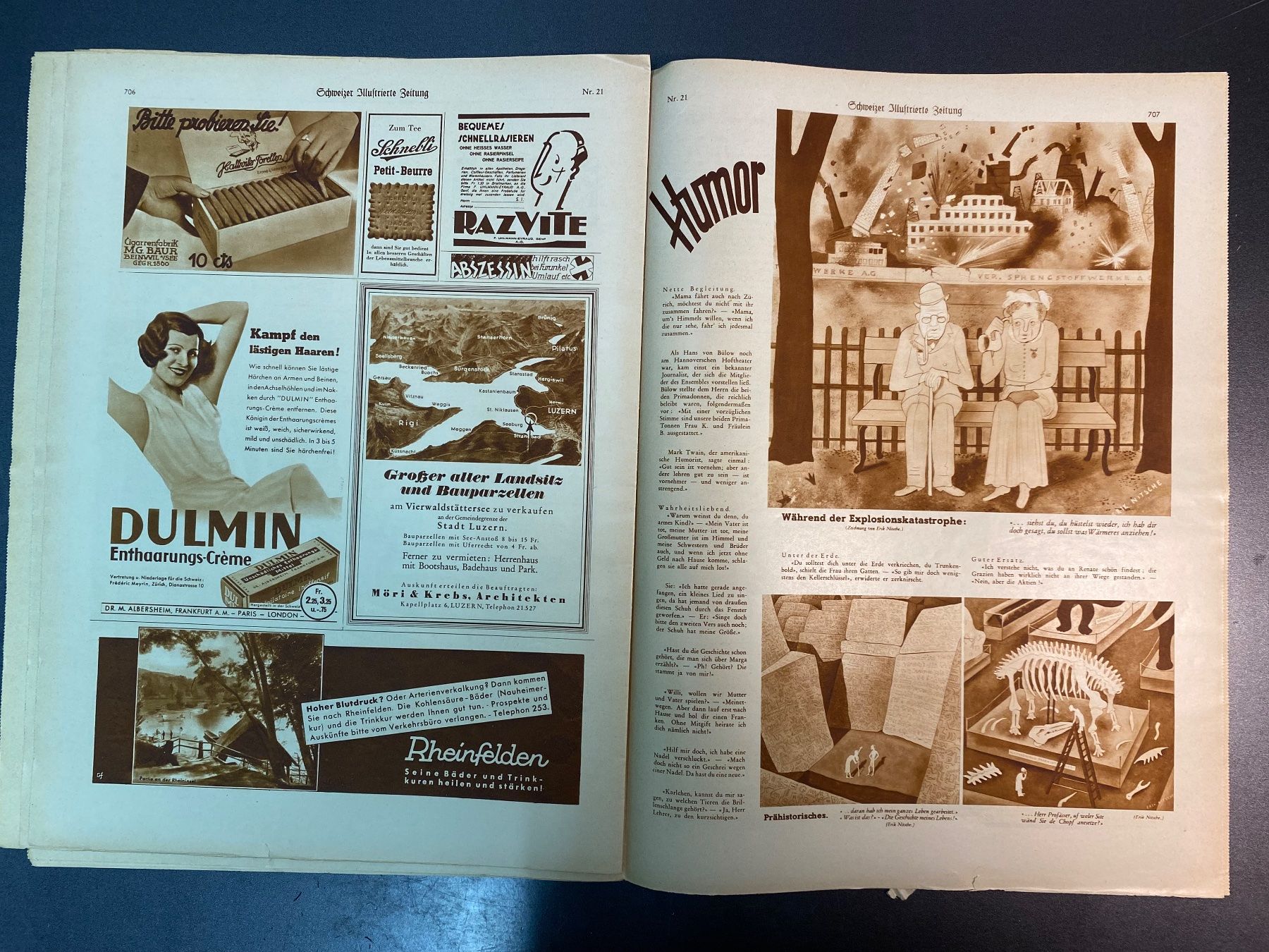 Riviste & Magazine: Zeitschrift Schweizer Illustrierte 1933 24. Mai Nr. 21 – Usato da Oberägeri venduto da Nussbi6 5