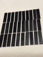 Lego - 30  schwarze zweierplättli 8 x 2