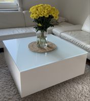 Couchtisch Glasplatte weiss guter Zustand