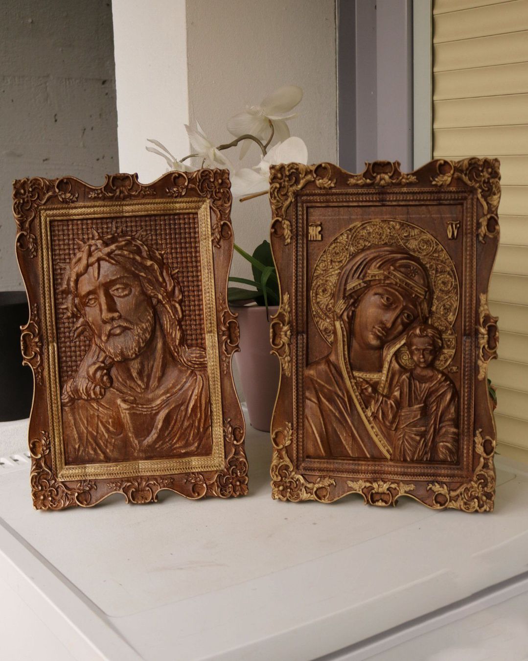 Articoli in legno: Mutter Jesu Ikone aus Holz – Nuovo e nell'imballaggio originale da Zürich venduto da Miki_Schreiner 6