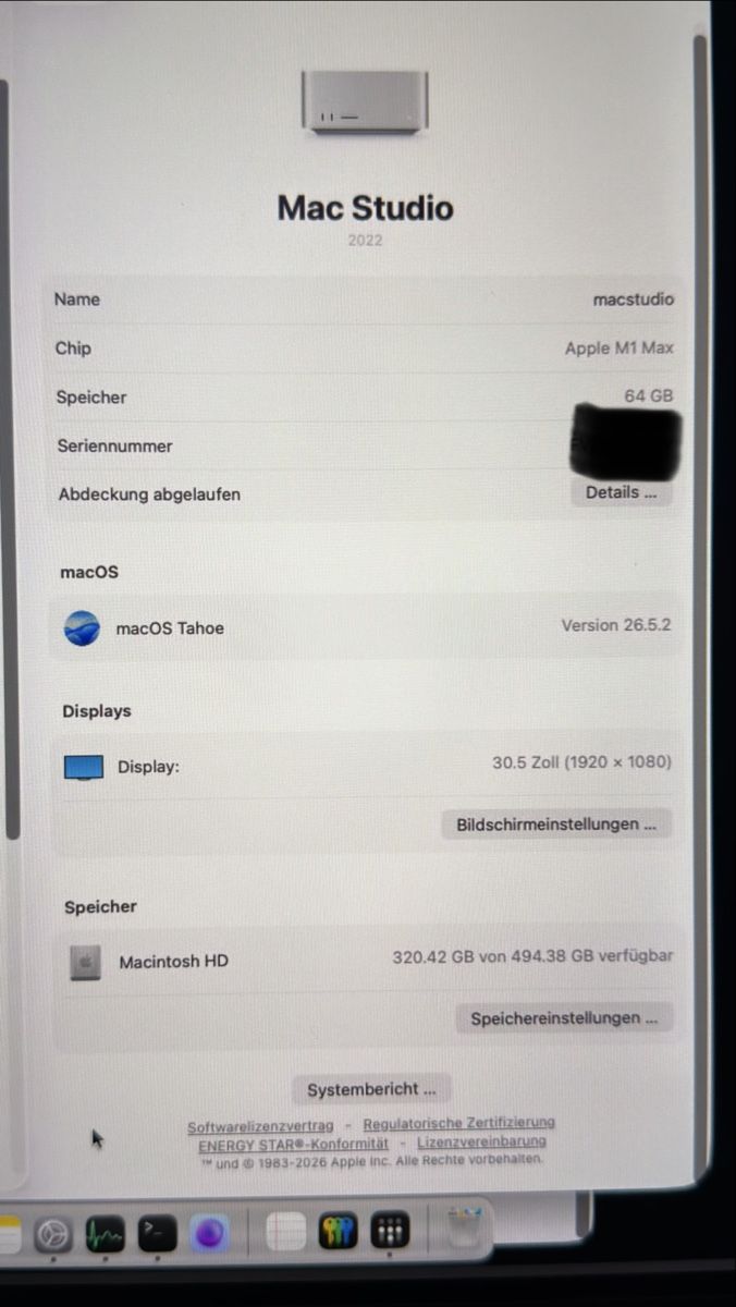 Apple PC: Apple Mac Studio M1 Max, 64GB, 512GB Ssd – Usato da Schwerzenbach venduto da Amv_w2s 3