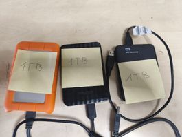 3 Festplatten 