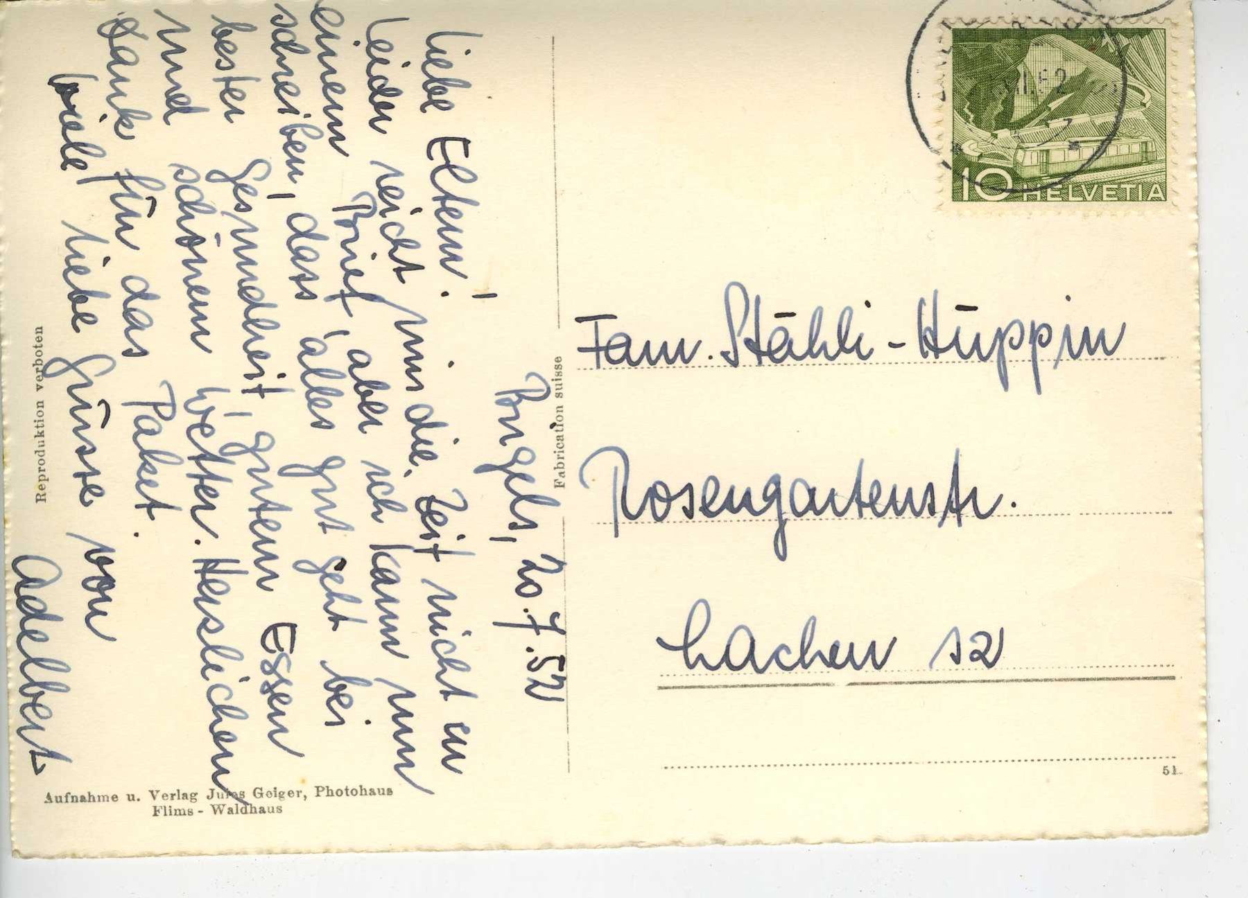 Cartoline postali: Brigels / Breil mit Brigelserhörner – Usato da Schleitheim venduto da Pmschlaate 1