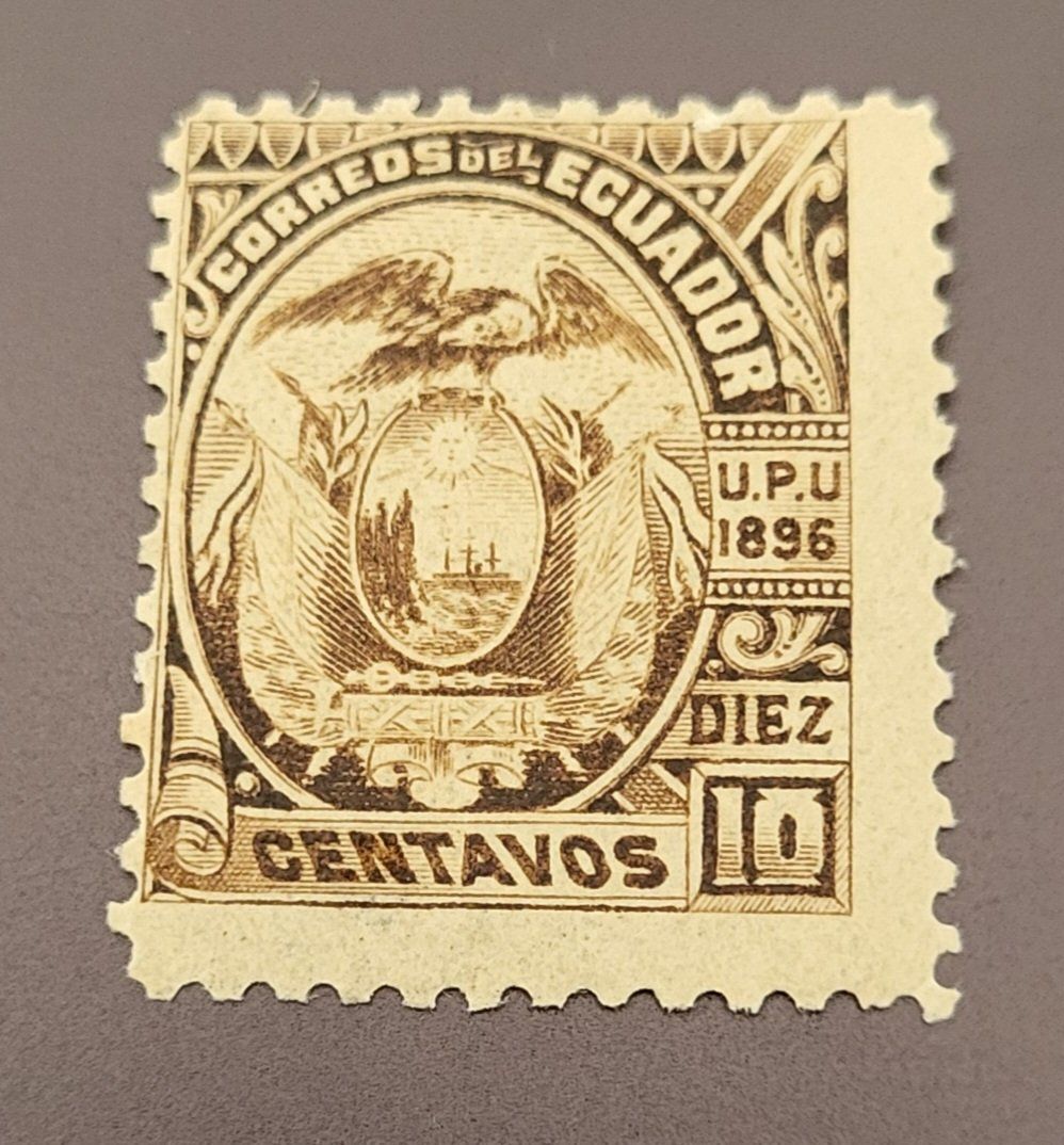 Tutti i francobolli: Ecuador 1896 alte briefmarke – Usato da St Gallen venduto da Stampsalshobby
