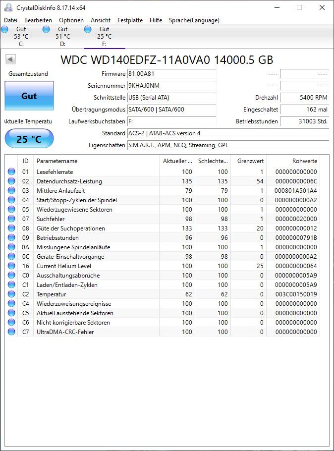 Western Digital Dischi rigidi: WD Elements 14TB Externe Festplatte – Usato da Steinhausen venduto da partelcius 1