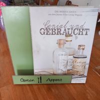 Grüner Metall Küchen Buchständer / Vintage