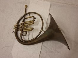 Waldhorn antik Messing mit Ventilen