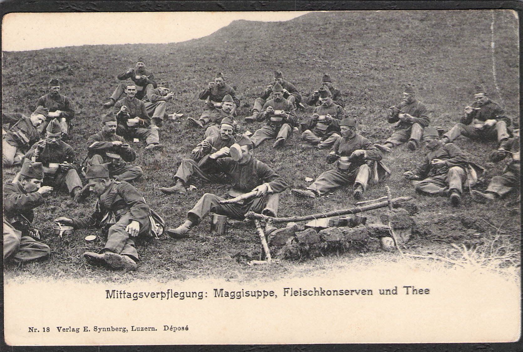 Cartoline postali: - Militär Mittagsverpflegung – Usato da Reichenburg venduto da Pipo-67