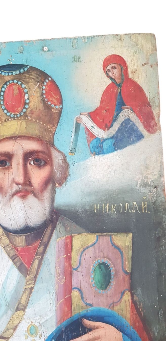 Dipinti: Ikone Hl. Nikolaus antik – Usato da Mörschwil venduto da antiksalon21 8