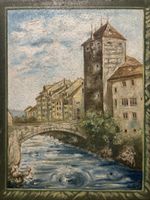 Zürich 1901 – Stadtansicht in Öl, signiert W. Fuchsler