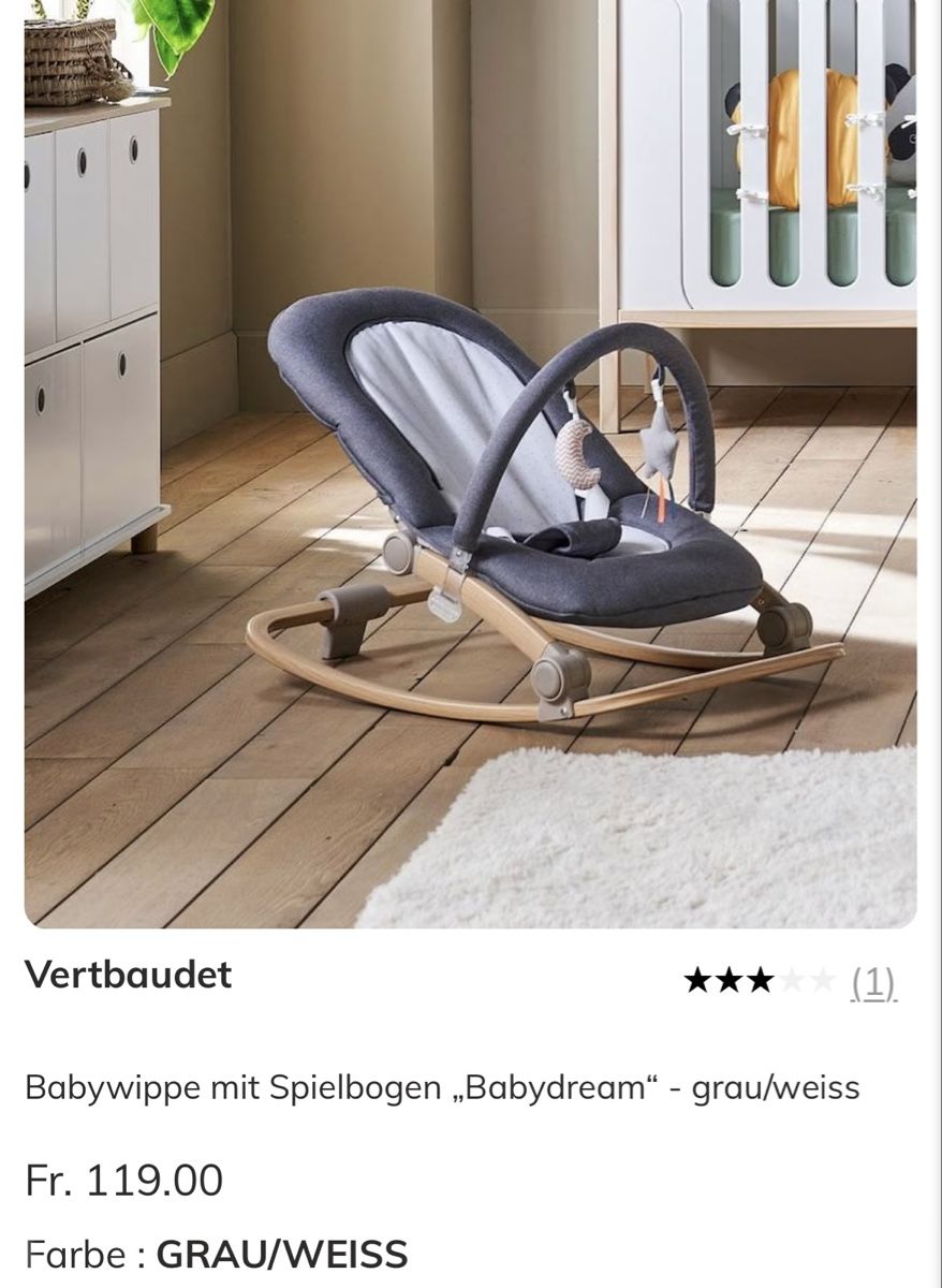 Sdraiette & Sdraiette a dondolo: Babywippe von Vertbaudet – Usato da Luzern venduto da Pacena 2