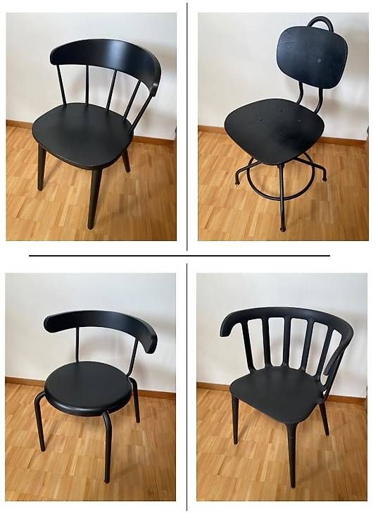 Sedie: 4 black IKEA chairs - as a set or individually – Nuovo e nell'imballaggio originale da Nyon venduto da ako_k6ln