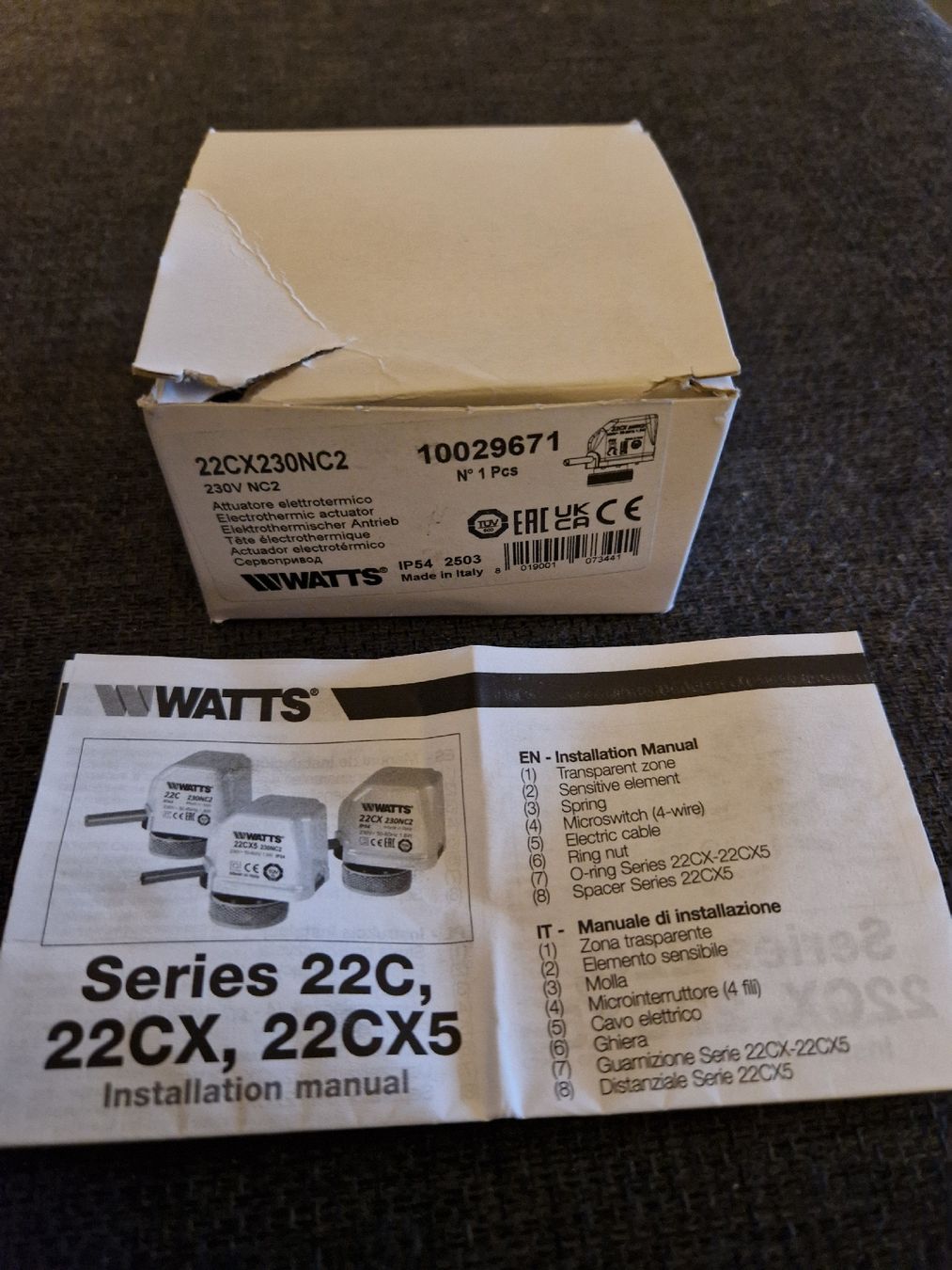 Klimageräte: Stellantrieb Watts 22CX 230NC2 Neu – Neu (gemäss Beschreibung) aus Vogelsang AG von villa9 1
