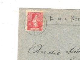 Abarten Briefmarken Jegenstorf stark verschobener Druck