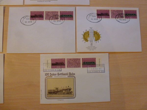 Alle Briefmarken: Lot 1982 ++ Varianten Gotthard Schweiz – Gebraucht aus Walkringen von Casablanca777 4